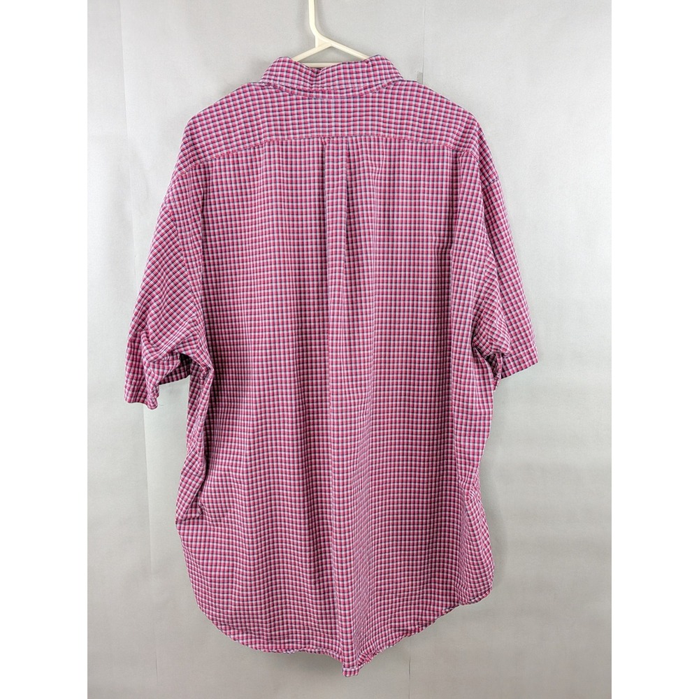 Ralph Lauren Blake Short Sleeve Button Down Mens XXL‎ Red Blue Plaid Preppy Pony - Picture 4 of 4